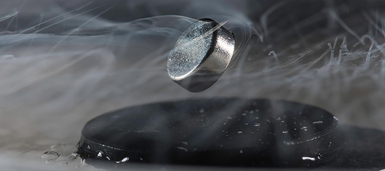 Superconducting magnetic lavitation.