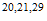 $^{20,21,29}$