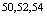 $^{50,52,54}$