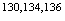 $^{130,134,136}$
