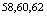 $^{58,60,62}$