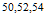 $^{50,52,54}$
