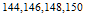 $^{144,146,148,150}$