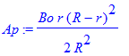 Ap := 1/2*Bo/R^2*r*(R-r)^2