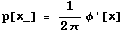 p[x_] = 1/(2π) φ '[x]