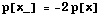 p[x_] = -2 p[x] 