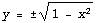 y = ± (1 - x^2)^(1/2)